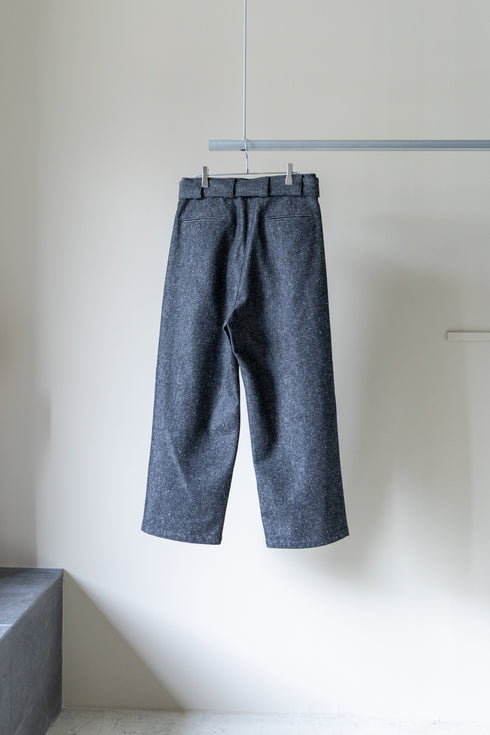 【Blanc YM】"Silk Denim Wide Pants"